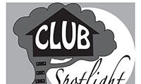 a treehouse with a spotlight in the background and text that says 'Club Spotlight'