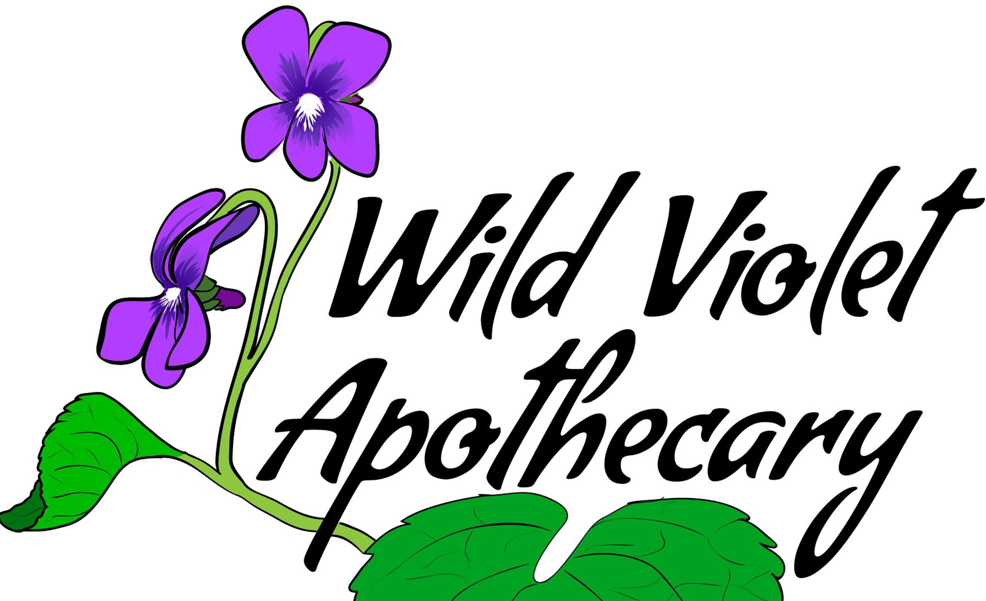 logo featuring violets and their leaves